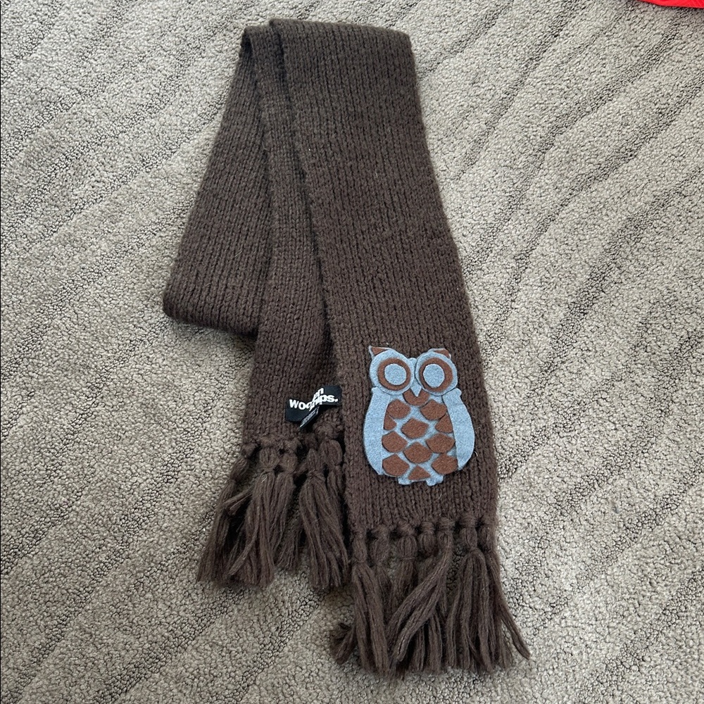 Wooden Ships Owl Wool Mohair Blend Scarf